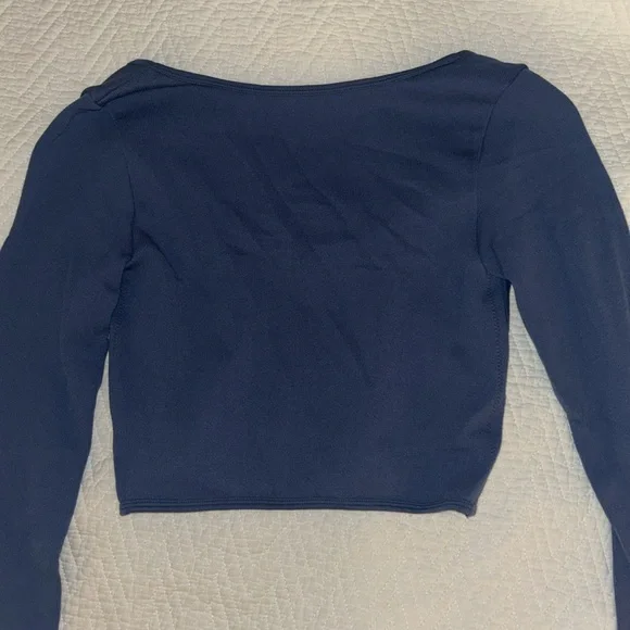 Garage blue cropped long sleeve - Picture 4 of 4
